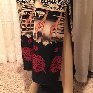 Kemp Collection Dress Sleeveless  6 animal print